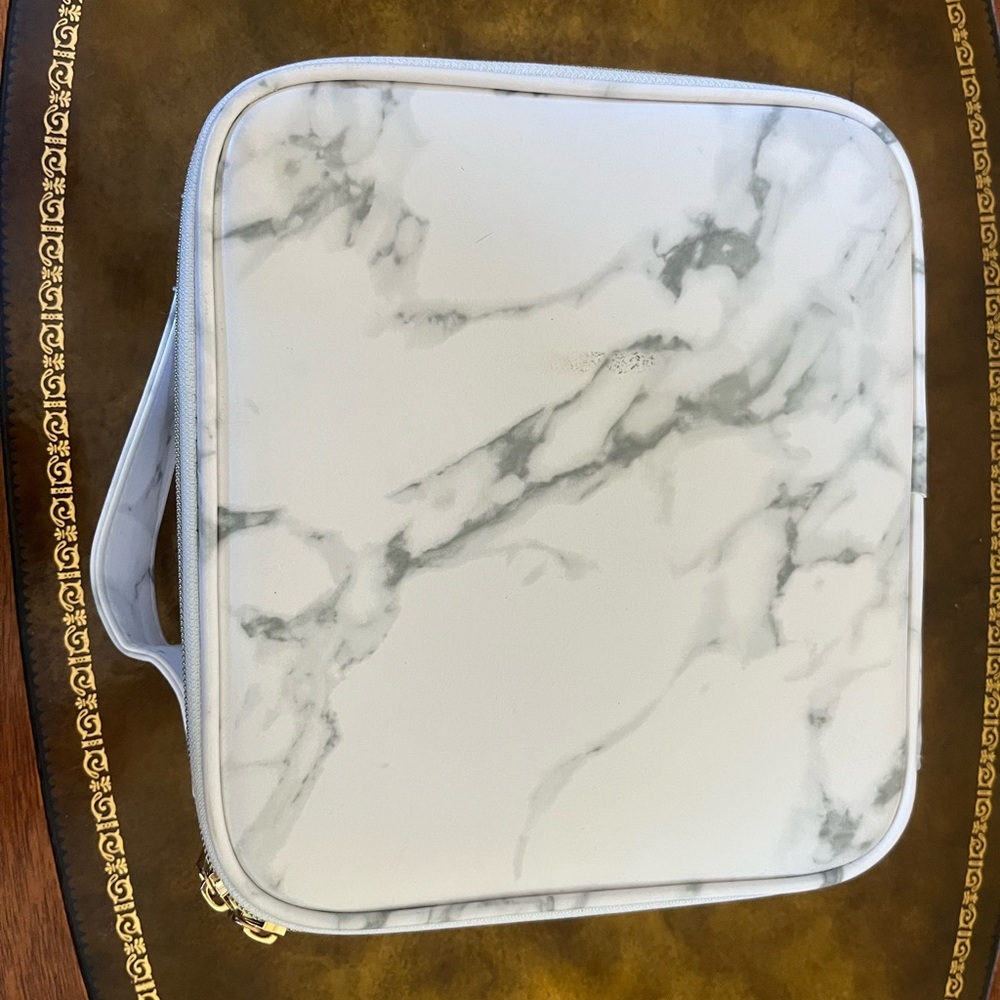 Marble Travel Make Up Case
